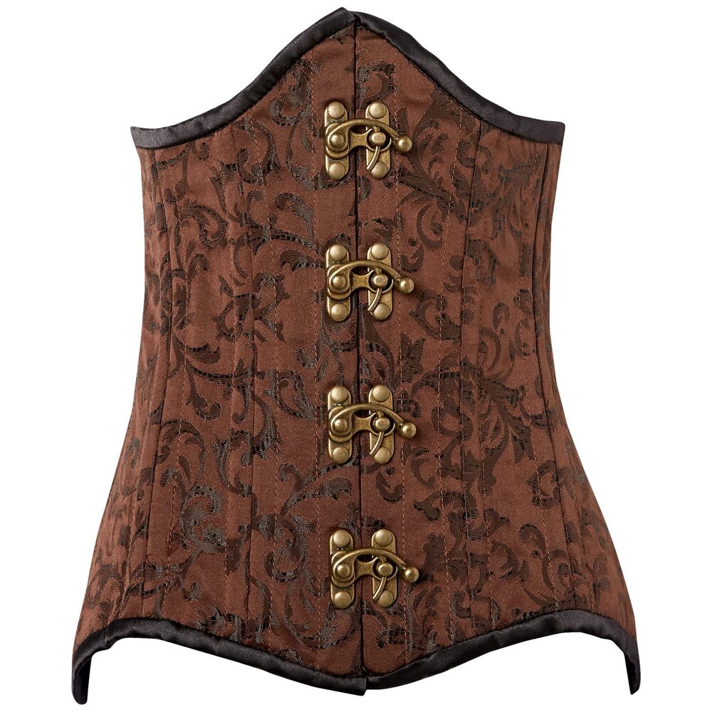 5705 Top Drawer CURVY Brocade Double Steel Boned Under Bust Corset Medium